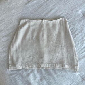 Naked Wardrobe Cream Mini Skirt